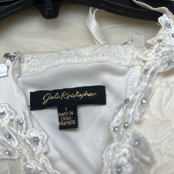 Juniors white cocktail dress - Picture 5 of 7